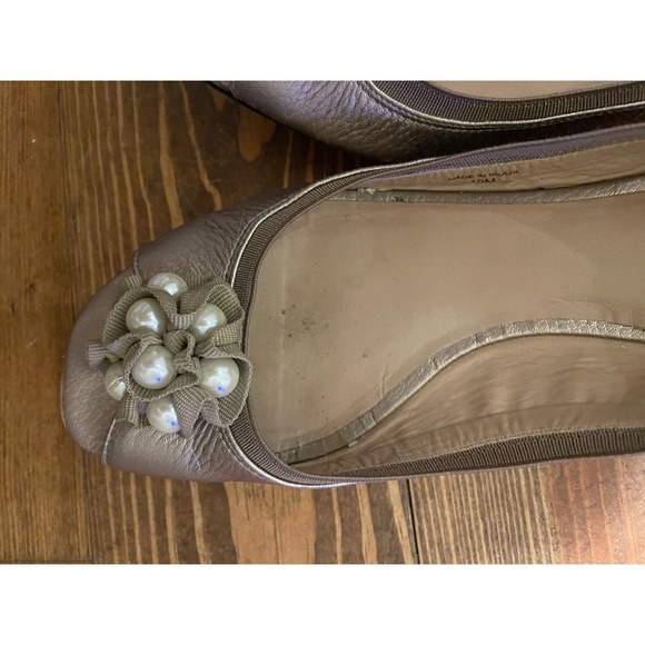 Kate Spade Champagne Bindi Peep Toe Flat, size 10 - Picture 4 of 10